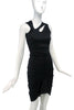 Preen Black Cut Out Patchwork Body Con Dress