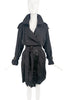 Dries Van Noten Black Deconstructed Cotton Nylon Trench Coat #