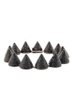 Eddie Borgo Black Pavé Crystal Diamond Oversized XL Cone Choker Necklace #