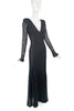 Emilio Pucci Black Lace Sequin Embellished Gown Dress