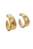 Escada Gold Hoop Tear Drop Wide Earrings