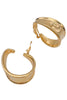 Escada Gold Hoop Tear Drop Wide Earrings