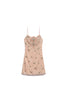 Aniye Records Pink Crystal Sequin Embellishments Micro Mini Slip Dress