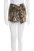 Faith Connexion Gold Metallic Lame Wrapped Sleeve Mini Skirt