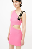 Fausto Puglisi Pink Cut Out Gold Chain Strap Mini Dress Fall 2015
