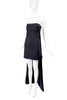 Fendi Black Short Mini with Long Train Dress Gown Bride Finale Look Fall 2001