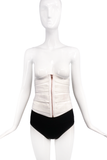 Fenty White Ivory Strappy Logo Bondage Stretch Corset