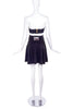 Fiorucci Black Velvet Pleated High-Waisted Mini Skirt