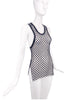Sonia Rykiel Black Fishnet Racerback Tank top with matching White Tank Top