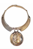 Jean Paul Gaultier Gold Metal Punk Nose Ring Medallion Necklace 90's