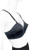 Jean Paul Gaultier Style Black Silk Satin Bullet Cone Bra by Frankie Morello