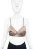 Jean Paul Gaultier Style Beige Nude Silk Cone Bullet Bra by Frankie Morello