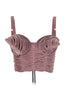 Jean Paul Gaultier JPG Rose Pink Purple Velvet Iconic Madonna Cone Bra Corset