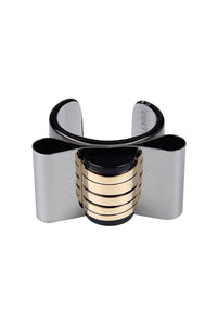 Gianfranco Ferre Gray Anthracite Lucite Gunmetal Bracelet