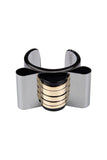 Gianfranco Ferre Gray Anthracite Lucite Gunmetal Bracelet