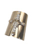 Givenchy by Riccardo Tisci Gold Pearl Crystal Cross Cuff