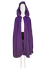 Givenchy Purple Vintage Velour Suede Velvet Oversized Hood Cape Coat