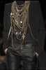 Givenchy Couture Gold Pyramid Multiple Cross and Spike Necklace