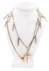 Givenchy Couture Gold Pyramid Multiple Cross and Spike Necklace