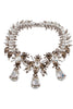Givenchy Pearl and Smokey Quartz Crystal Choker Necklace
