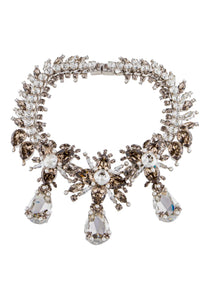 Givenchy Pearl and Smokey Quartz Crystal Choker Necklace