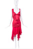 Givenchy Red Drop Waist Drape Dress Gown