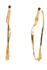 Vintage Gold Huge Oversized Flat Twisted Hoop Earrings