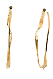 Vintage Gold Huge Oversized Flat Twisted Hoop Earrings