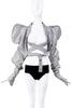 Vivienne Westwood Grey Oversized Puffed Wrap Sleeve Top