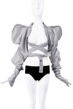Vivienne Westwood Grey Oversized Puffed Wrap Sleeve Top