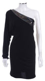 Gucci Patent Leather Asymmetric One Sleeve Black Dress from Fall / Winter 2009