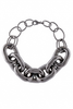 Ben Amun Oversized Gunmetal Chain Link Necklace