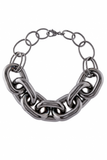 Ben Amun Oversized Gunmetal Chain Link Necklace