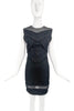 Hakaan Black Body Con Textured Layered Sheer Dress