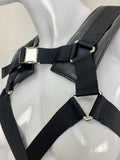Junya Watanabe Comme des Garcons Black Leather Metal Harness Dress