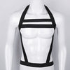 Vintage Black Elastic Minimalism Harness Top