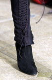 Helmut Lang Black "Aviator" Pants with Lacing Details FW2003