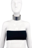 Vintage Oversized Silver Metallic High Neck Collar Choker Necklace