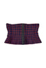 Trend Les Copain Red Black Houndstooth Checkered Corset