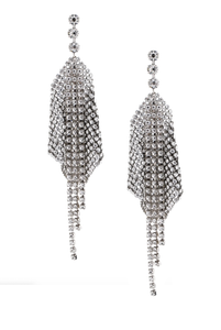 Isabel Marant Crystal Chain Mail Draped Earrings