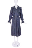 Issey Miyake Black Pleat Please Trench Coat #