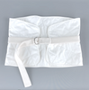 Jil Sander White Creme Canvas Quilted Corset Blanket Belt