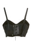 Jean Paul Gaultier x Lotta Volkova Black Corset Satin Bra Top