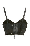 Jean Paul Gaultier x Lotta Volkova Black Corset Satin Bra Top