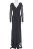 Emilio Pucci Black Lace Sequin Embellished Gown Dress