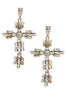 Vintage Gold Crystal Cross Dolce Gabbana Lacroix Style Earrings