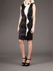 Lanvin Black Sheath Dress with a White Ruffle SS2013