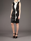 Lanvin Black Sheath Dress with a White Ruffle SS2013