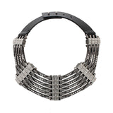 Lanvin Dedale Silver Crystal Art Deco Collar Necklace Runway Spring Summer 2013