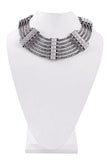 Lanvin Dedale Silver Crystal Art Deco Collar Necklace Runway Spring Summer 2013